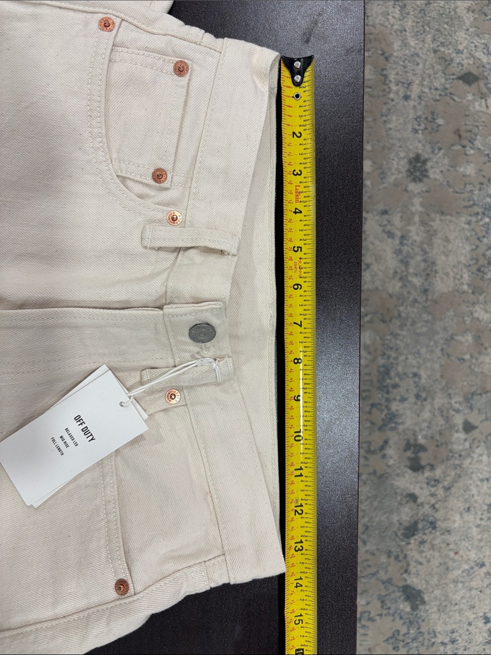 Buck Mason NWT Women’s N008 Off Duty Jean Japanese Seeded Natural Denim Size 23 - Picture 5 of 16